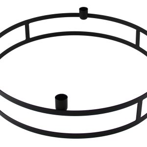 Kerzenring ‘Topino’ | schwarz | Metall | D 40 cm | H 9 cm | für 4 Stabkerzen