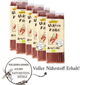 6x Grani Alimentari Urkorn-Spaghetti aus Vollkorn-Emmer -Bio 500g